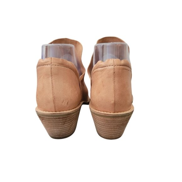 Anthropologie Kelsi Dagger Brooklyn Kenmare Tan Genuine Leather Angle Bootie  6 - Picture 3 of 9